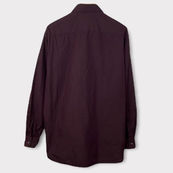 Hugo Boss Burgundy Wine Dress Shirt Purple‎ Size 41 or 16 Mens Button Up Maroon - Picture 3 of 10